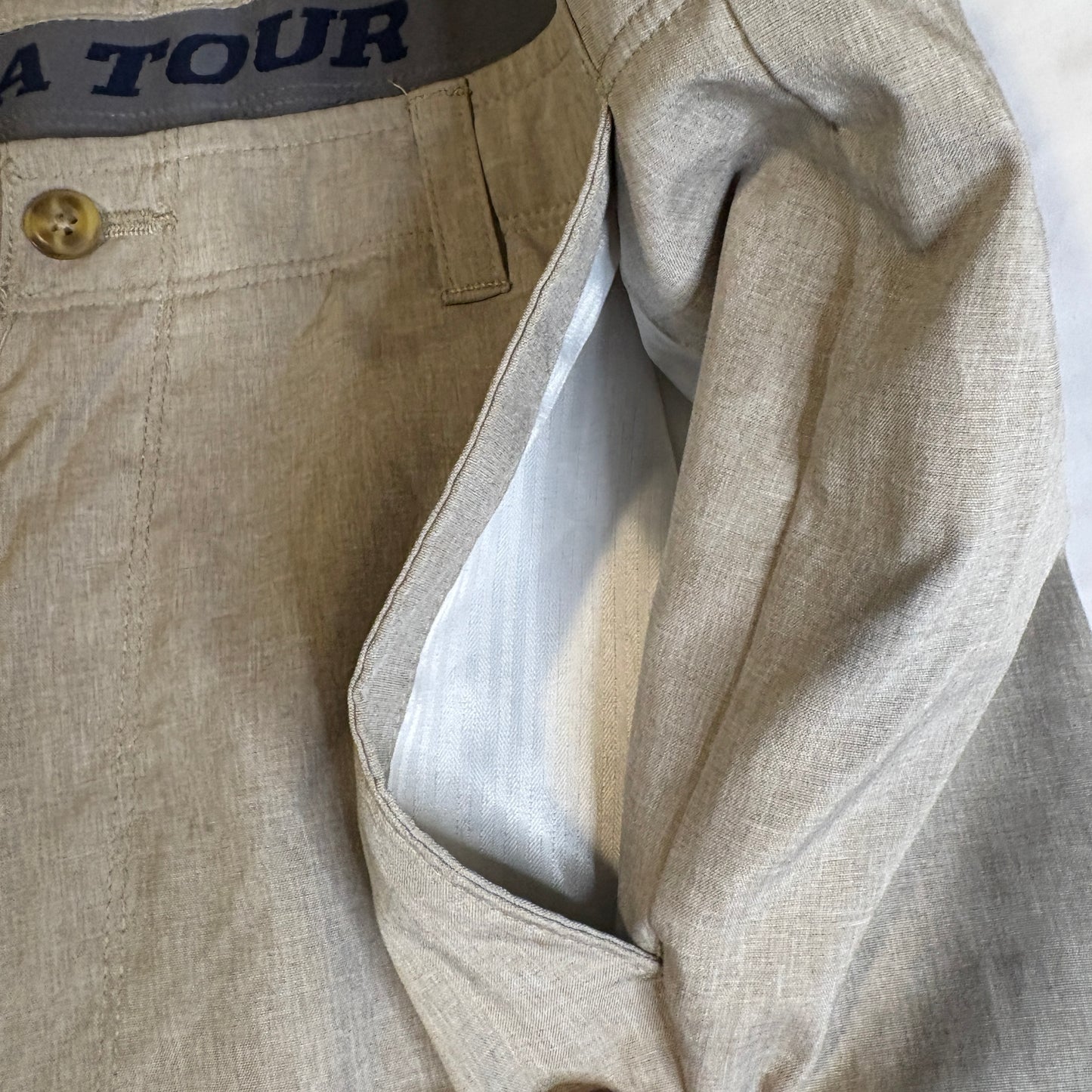 PGA Tour Men’s Golf Shorts Size 36 Gray Stretch Performance Casual Flat Front