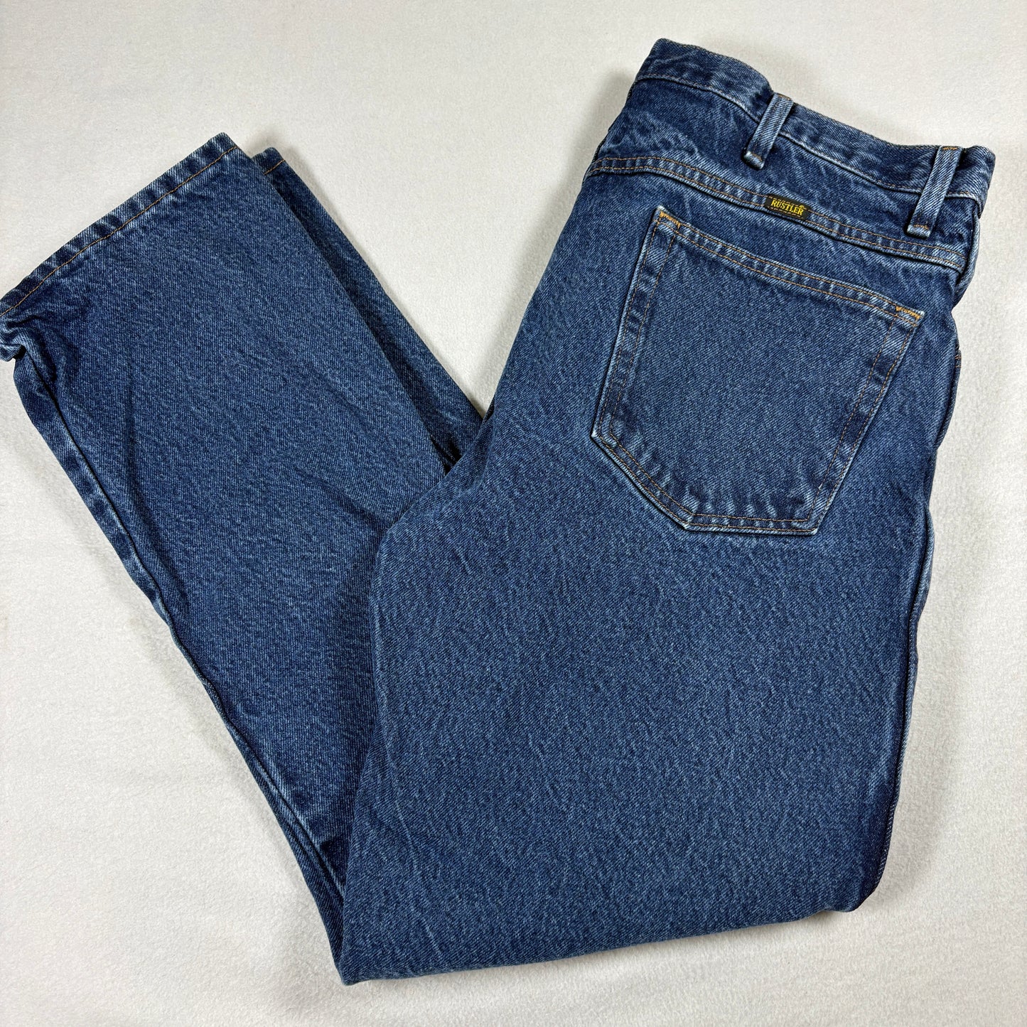 Rustler Jeans Mens 38x30 Blue Vintage Straight Leg 100% Cotton Denim Mexico