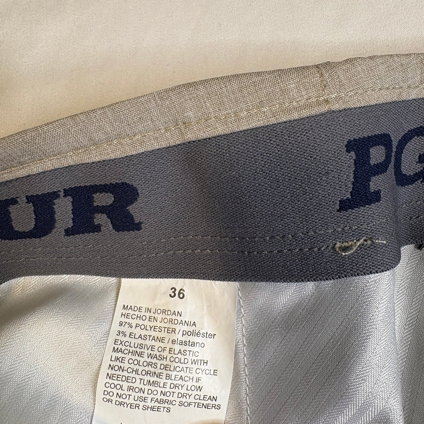 PGA Tour Men’s Golf Shorts Size 36 Gray Stretch Performance Casual Flat Front