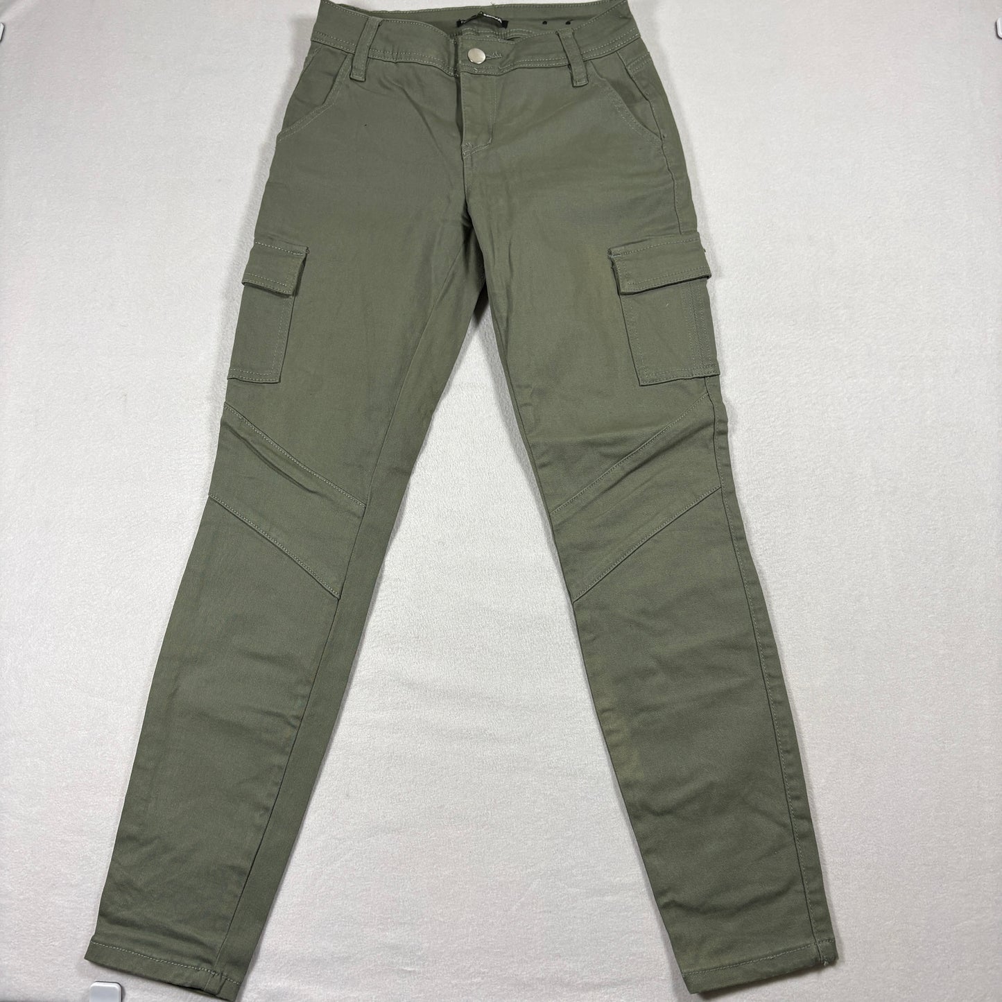 Fashion Nova Cargo Pants Womens Green Skinny Utility Stretch Streetwear