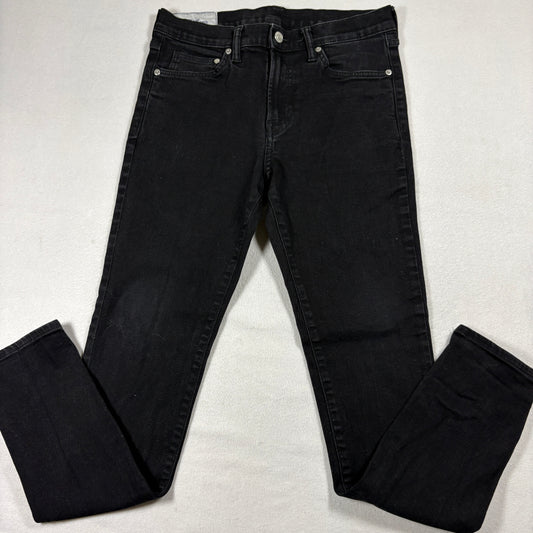 H&M Skinny Jeans Mens 32x32 Black Denim Pants Slim Fit Stretch Casual Streetwear