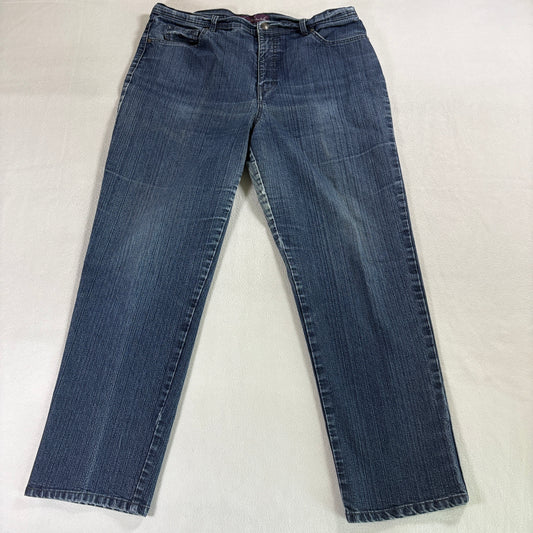 Gloria Vanderbilt Amanda Jeans Women 16 Fits Like 35x29 Blue Straight Classic