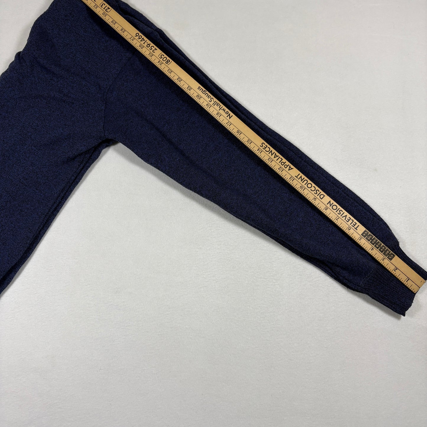 Portabella Mens Sweater XL Blue Knit Quarter Button Pullover Casual Vintage