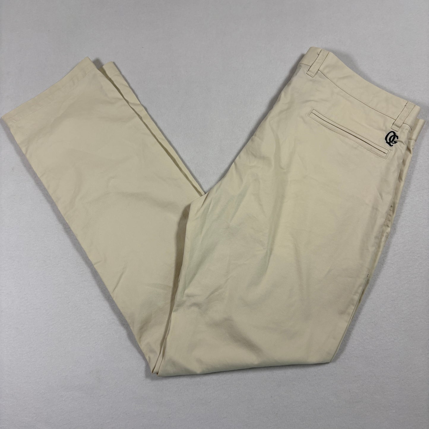 Quiet Golf Mens Pants 36x30 Beige Chino Casual Trousers Straight Fit Preppy