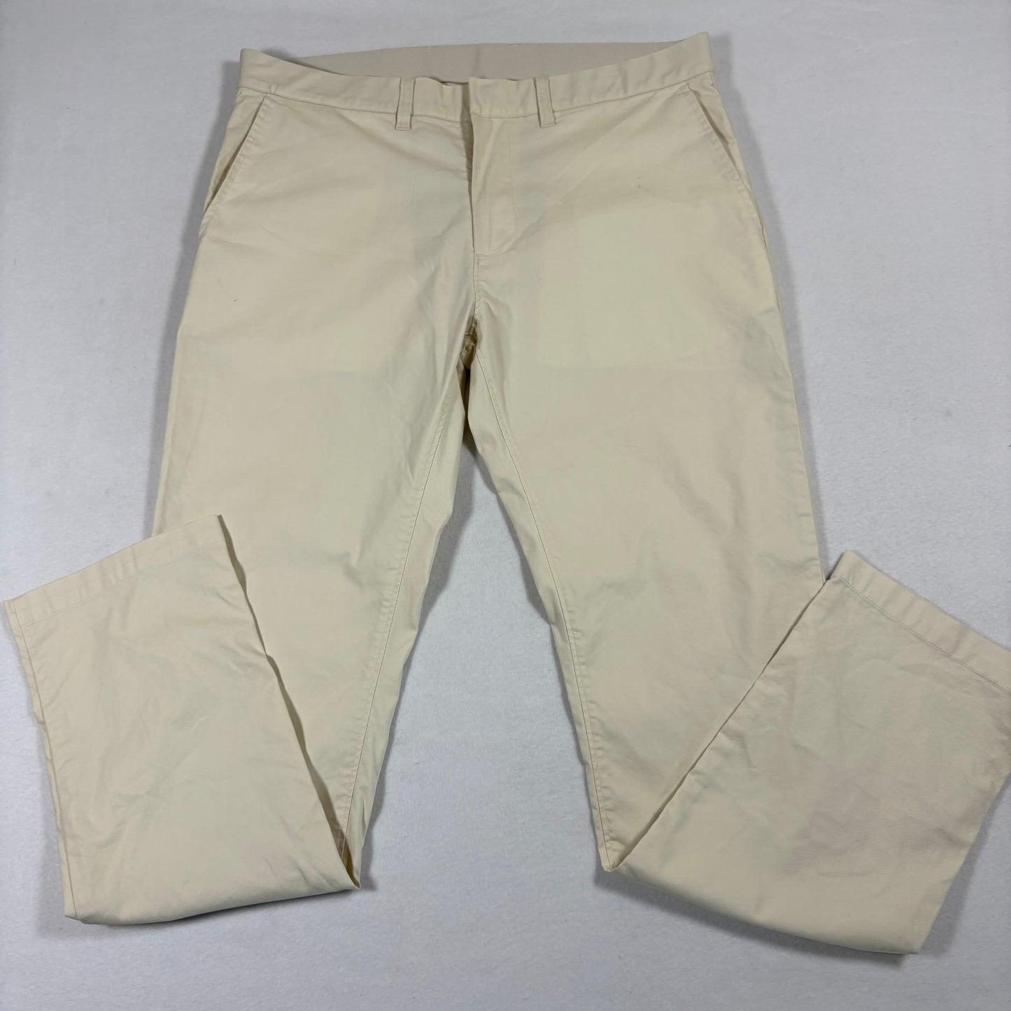 Quiet Golf Mens Pants 36x30 Beige Chino Casual Trousers Straight Fit Preppy