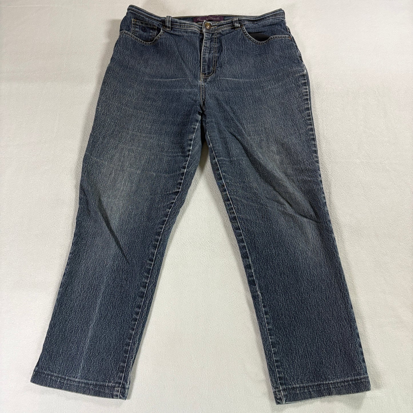 Gloria Vanderbilt Amanda Jeans Women 12 Fits Like 32x26 Blue Straight Classic