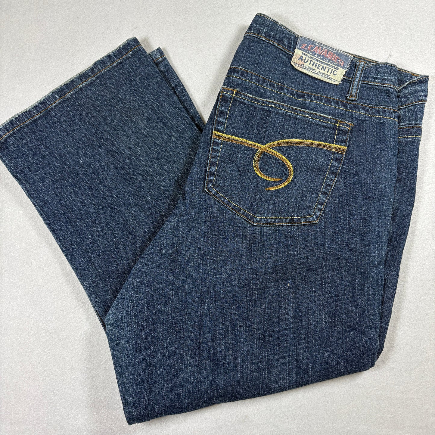 Z Cavaricci Vintage Denim Jeans Womens Size 18 Blue Bootcut Y2K Stretch Retro