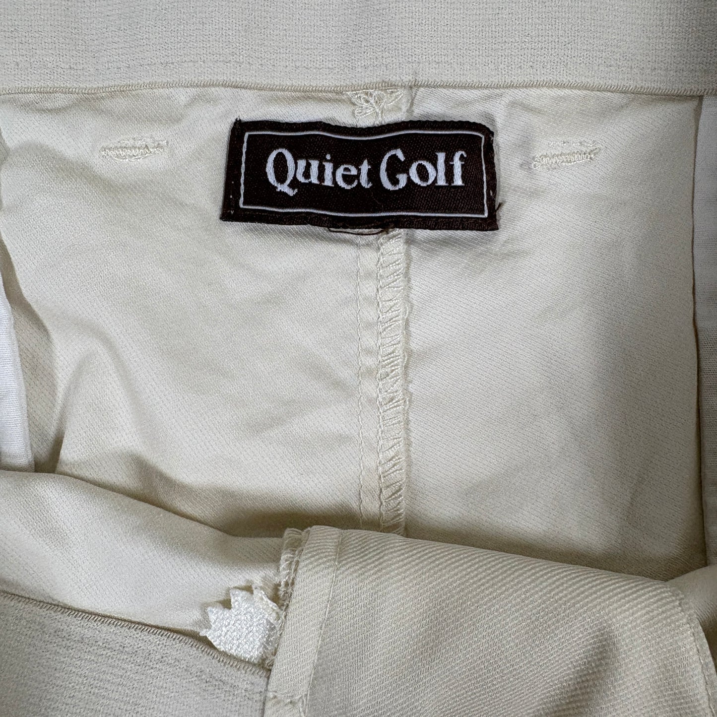 Quiet Golf Mens Pants 36x30 Beige Chino Casual Trousers Straight Fit Preppy