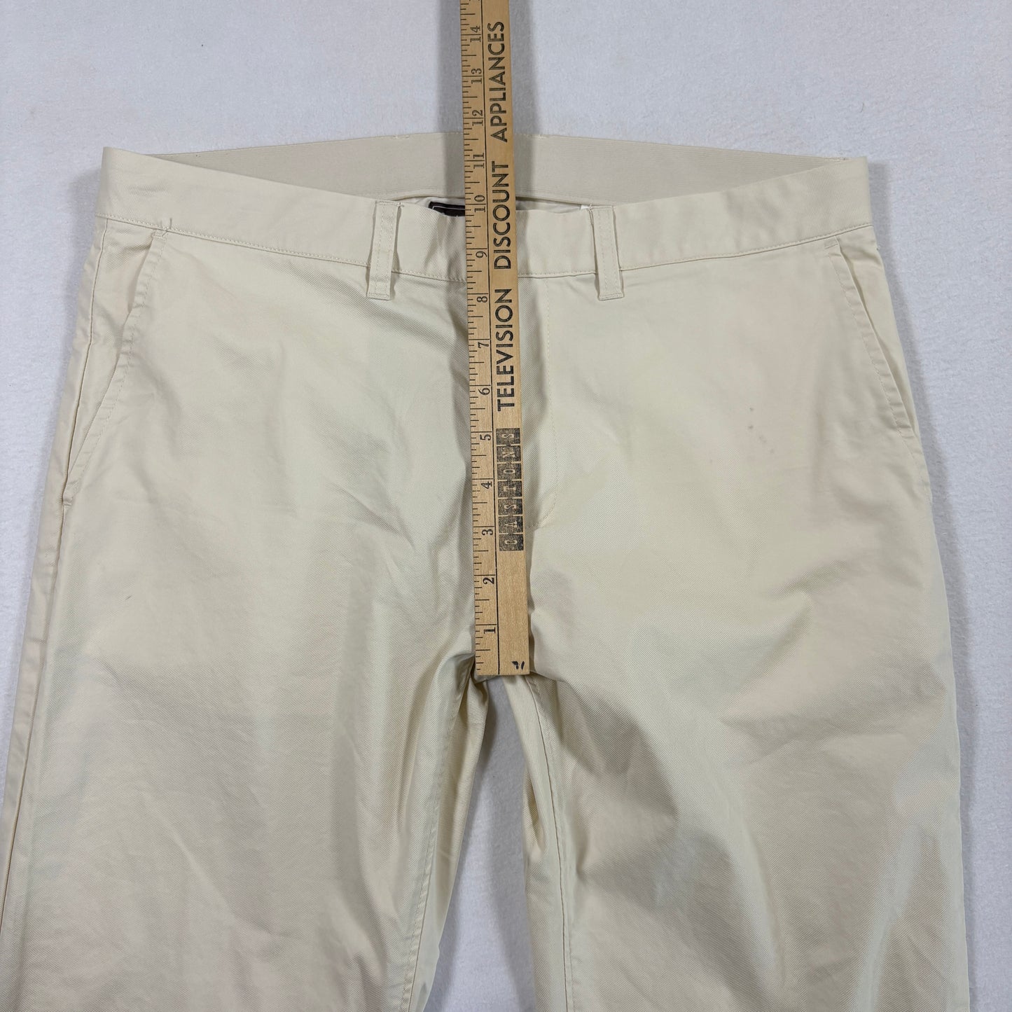 Quiet Golf Mens Pants 36x30 Beige Chino Casual Trousers Straight Fit Preppy