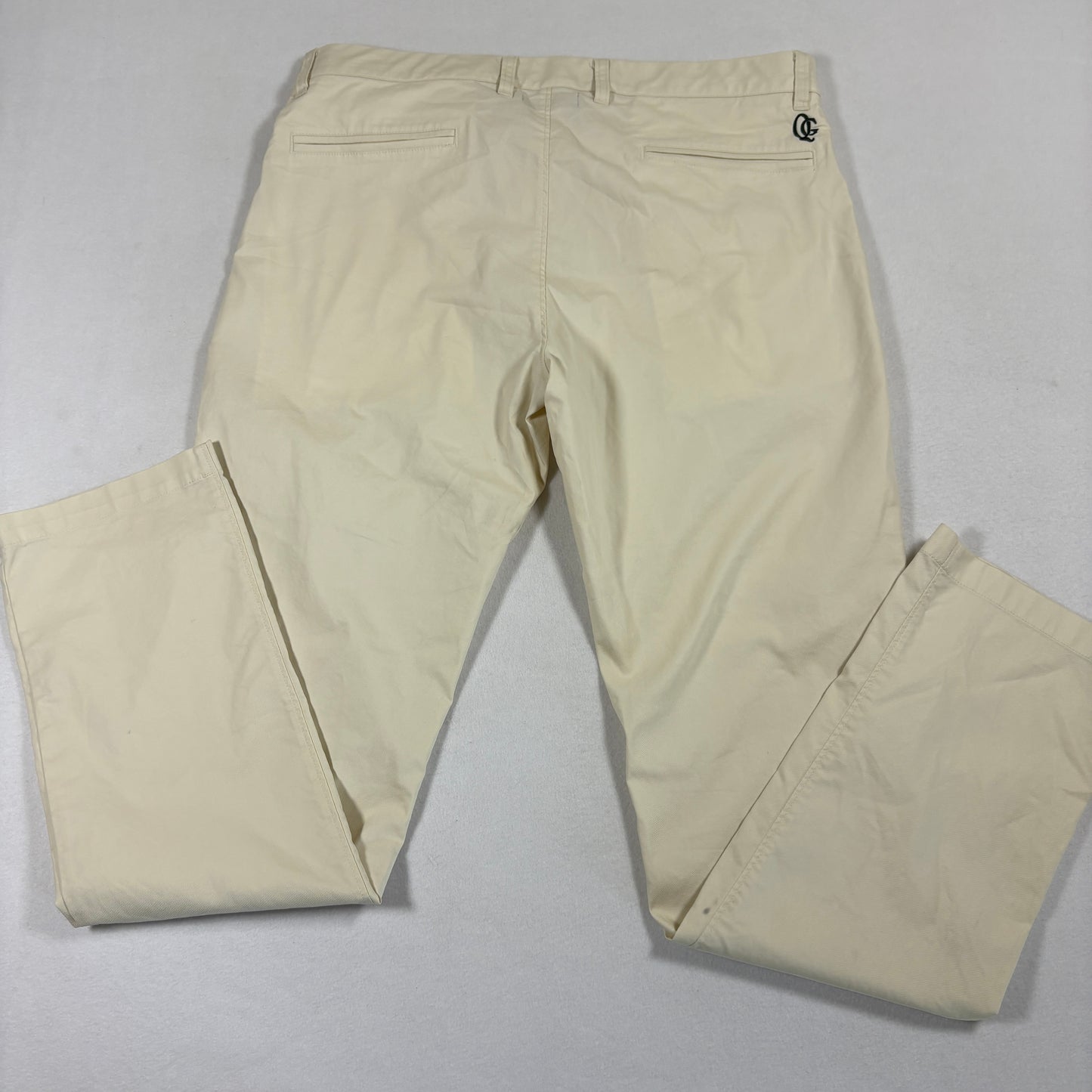 Quiet Golf Mens Pants 36x30 Beige Chino Casual Trousers Straight Fit Preppy