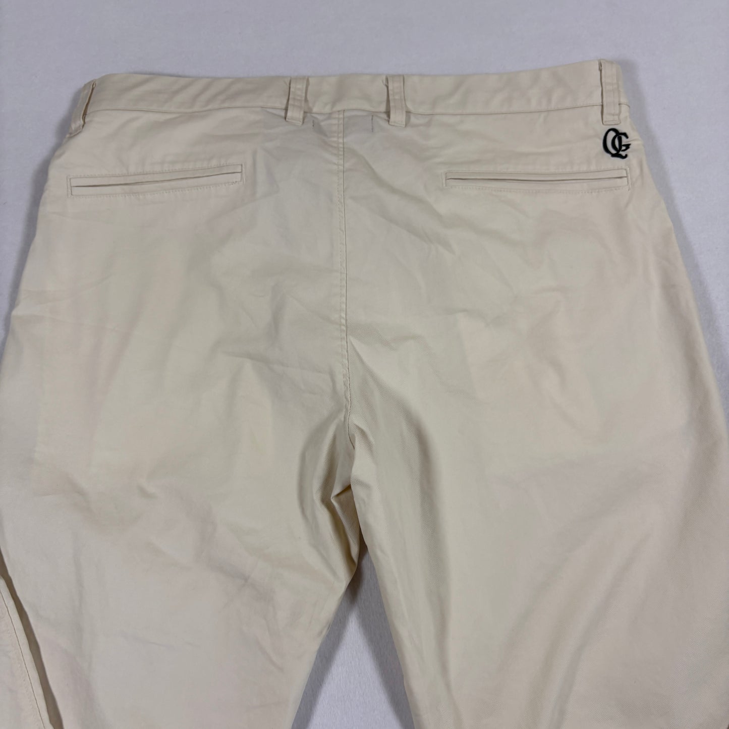 Quiet Golf Mens Pants 36x30 Beige Chino Casual Trousers Straight Fit Preppy
