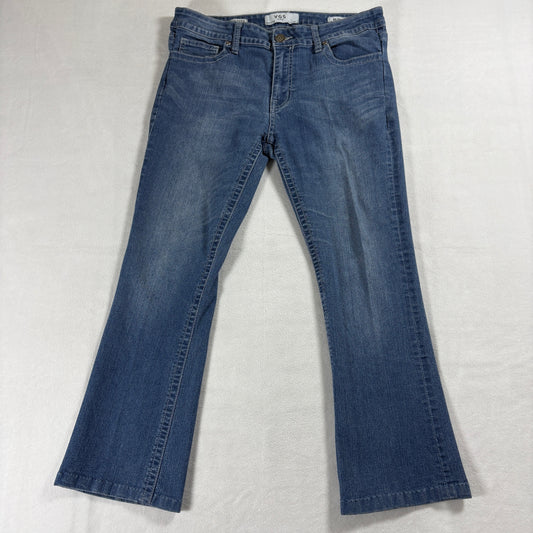 VGS Petite Slim Boot Jeans Womens 14P Mid Rise Blue Stretch Denim Retro