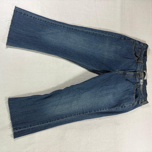 Levi Strauss Signature Bootcut Jeans Womens 14M Fits Like 33x24 Raw Hem Y2K