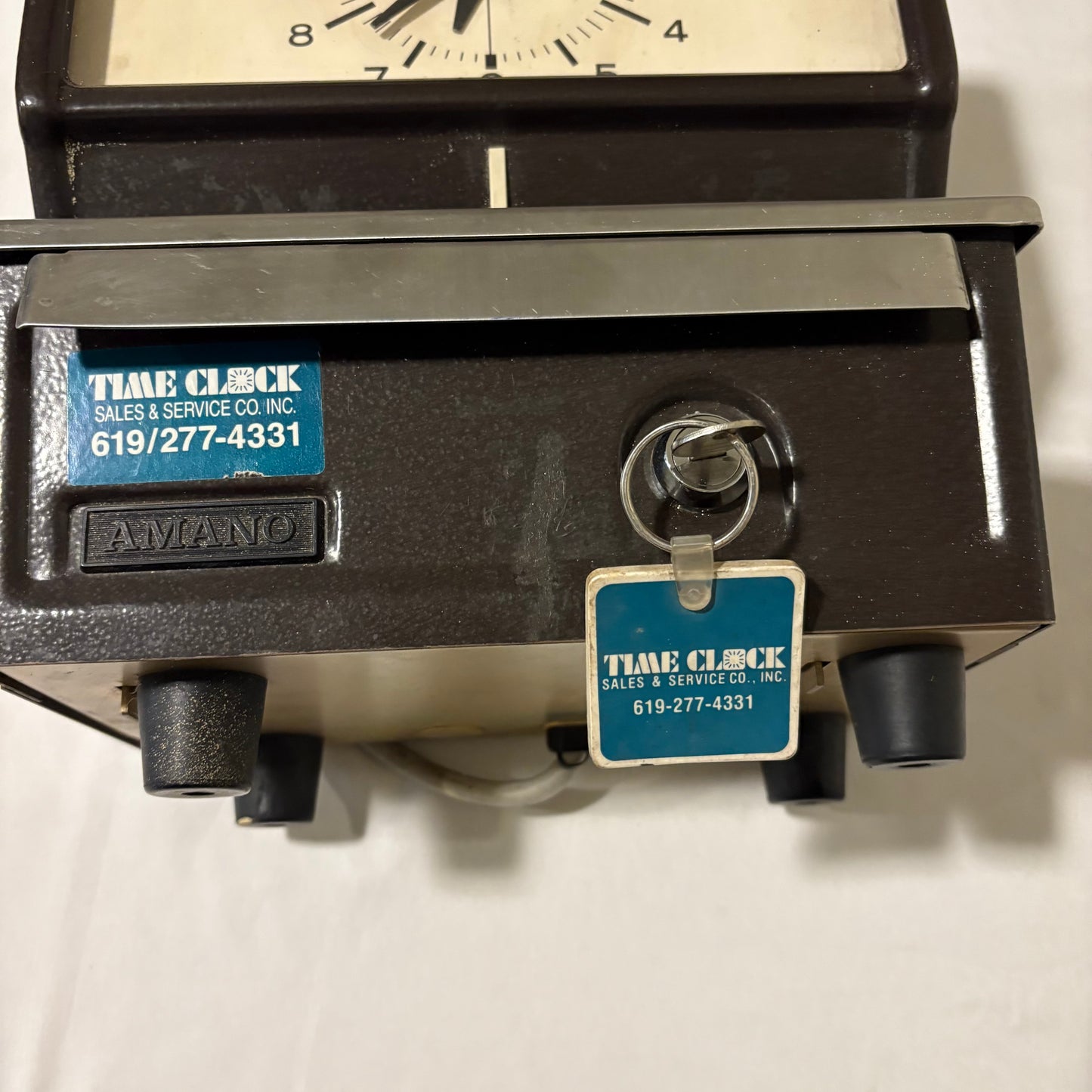 Vintage 1950s Amano Time Clock – From Bowling Alley in Bishop, CA – Untested