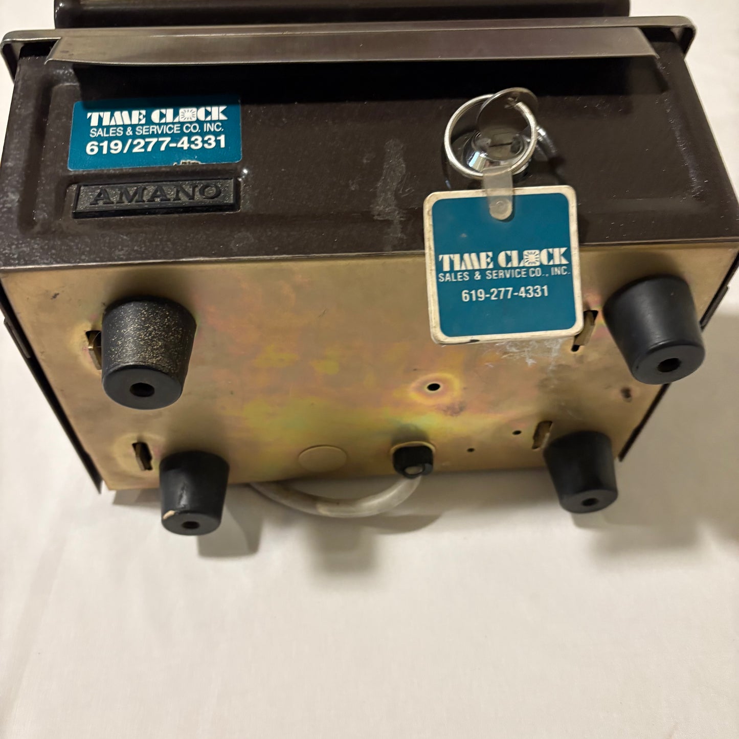 Vintage 1950s Amano Time Clock – From Bowling Alley in Bishop, CA – Untested