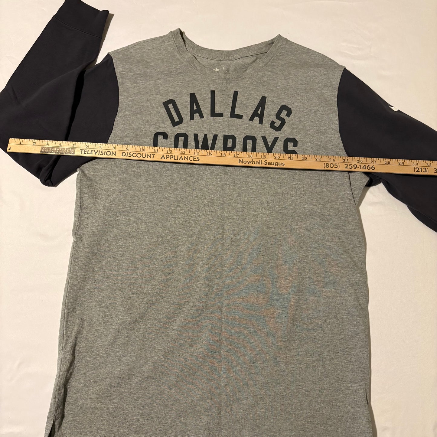 Nike Dallas Cowboys Long Sleeve T-Shirt Gray Blue Men’s L NFL Team Apparel