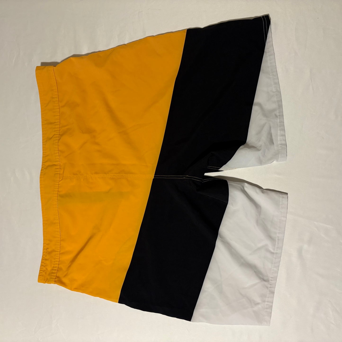 NFL Pittsburgh Steelers Board Shorts Size 40 Mens Swim Trunks Black Gold