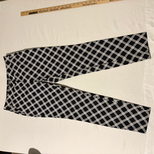 Express Columnist Pants 2R Black White Plaid Slim Trousers Women’s Career