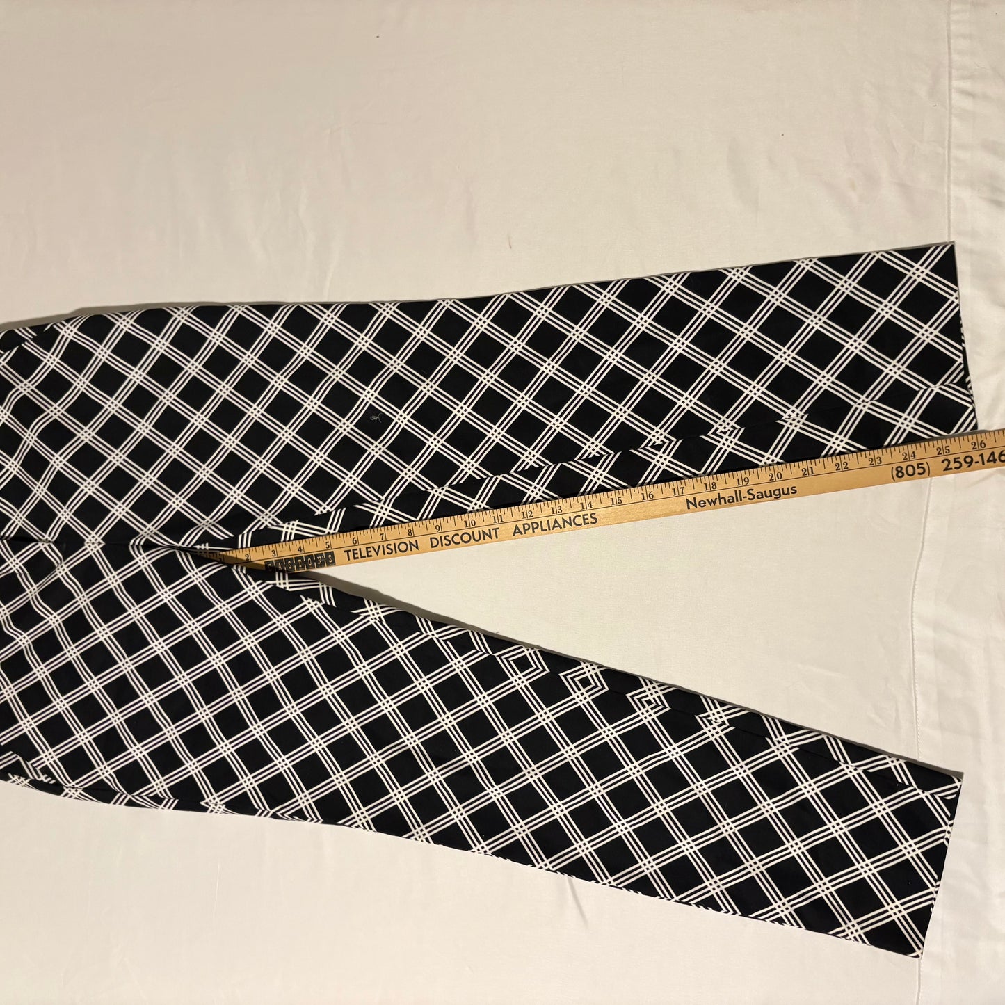 Express Columnist Pants 2R Black White Plaid Slim Trousers Women’s Career