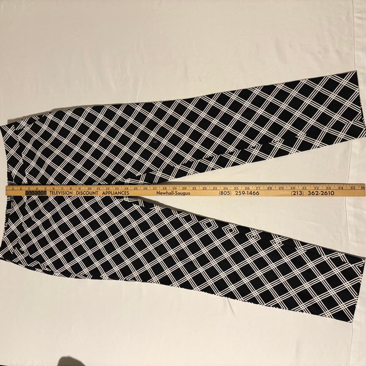 Express Columnist Pants 2R Black White Plaid Slim Trousers Women’s Career
