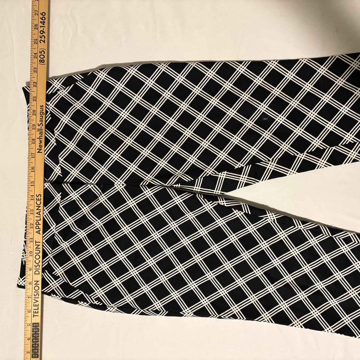 Express Columnist Pants 2R Black White Plaid Slim Trousers Women’s Career