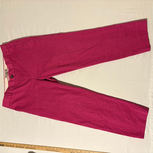 Banana Republic Camden Pants Pink Jacquard Textured Women’s Size 10 Trousers