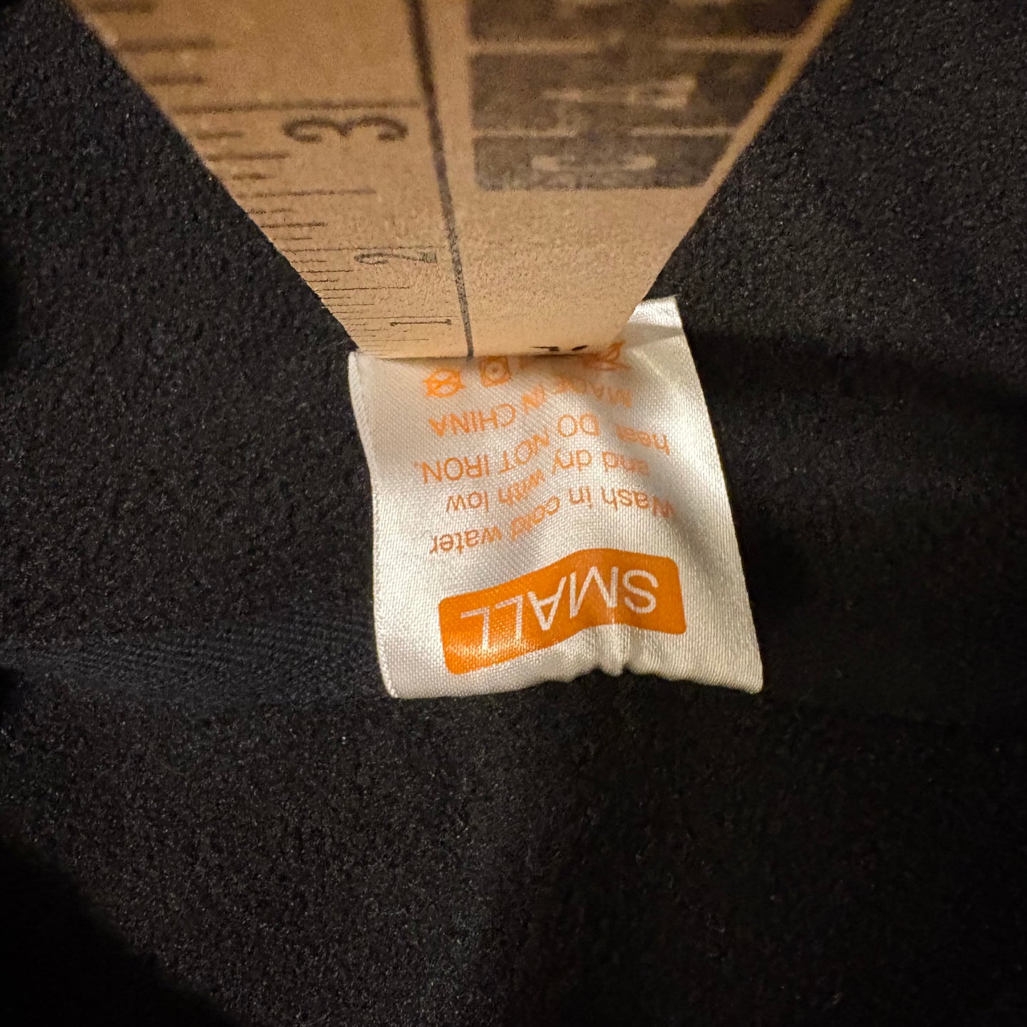 Carbon Hoodie Small Black Pullover Orange Logo Drawstring Kangaroo Pocket