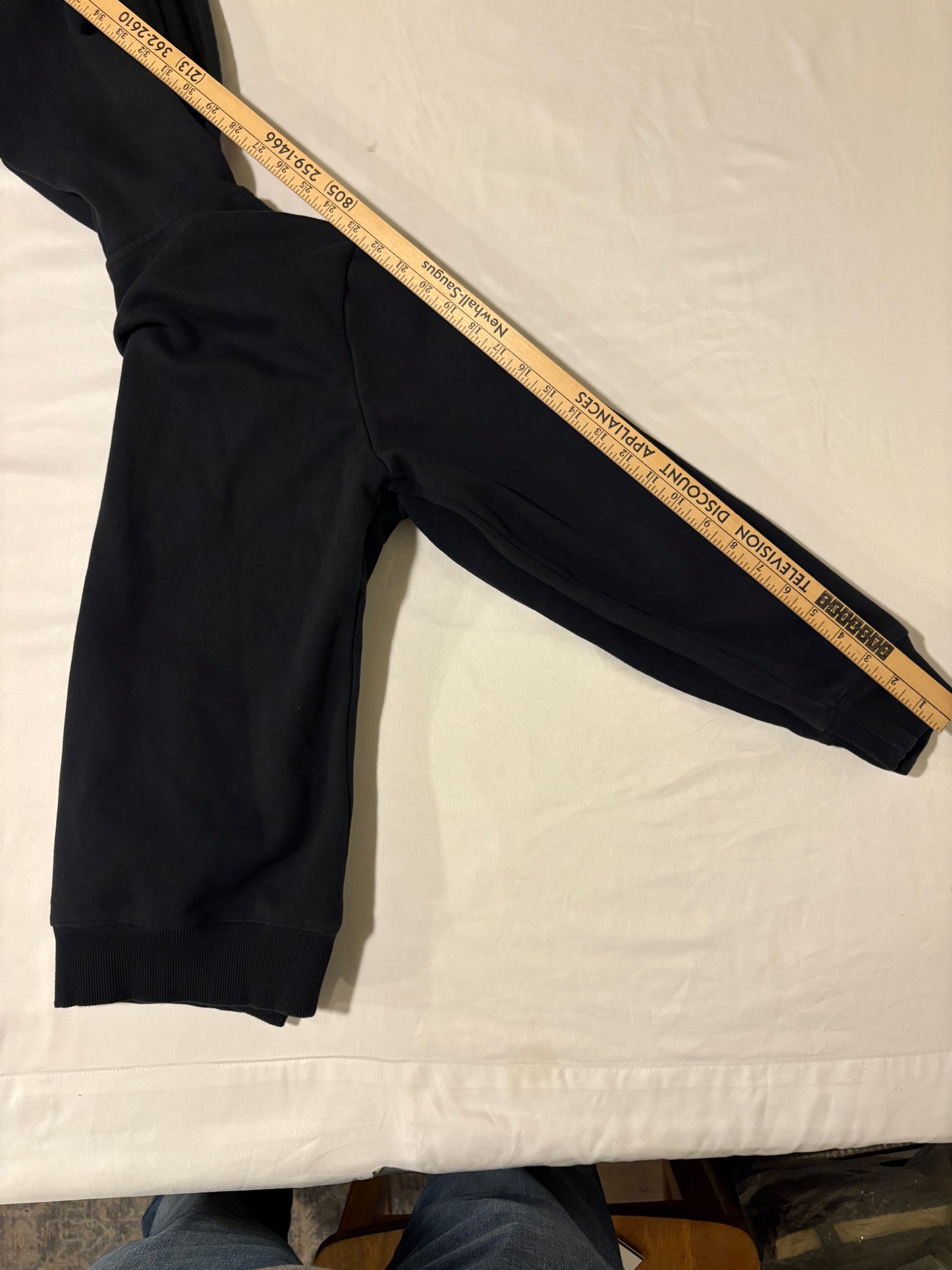 Carbon Hoodie Small Black Pullover Orange Logo Drawstring Kangaroo Pocket