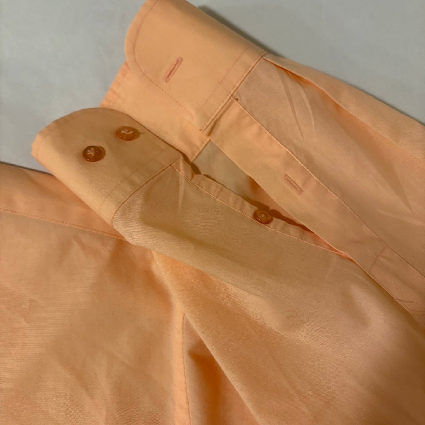 Pierre Cardin Dress Shirt XXL Peach Long Sleeve Button Front 18-18.5 34/35