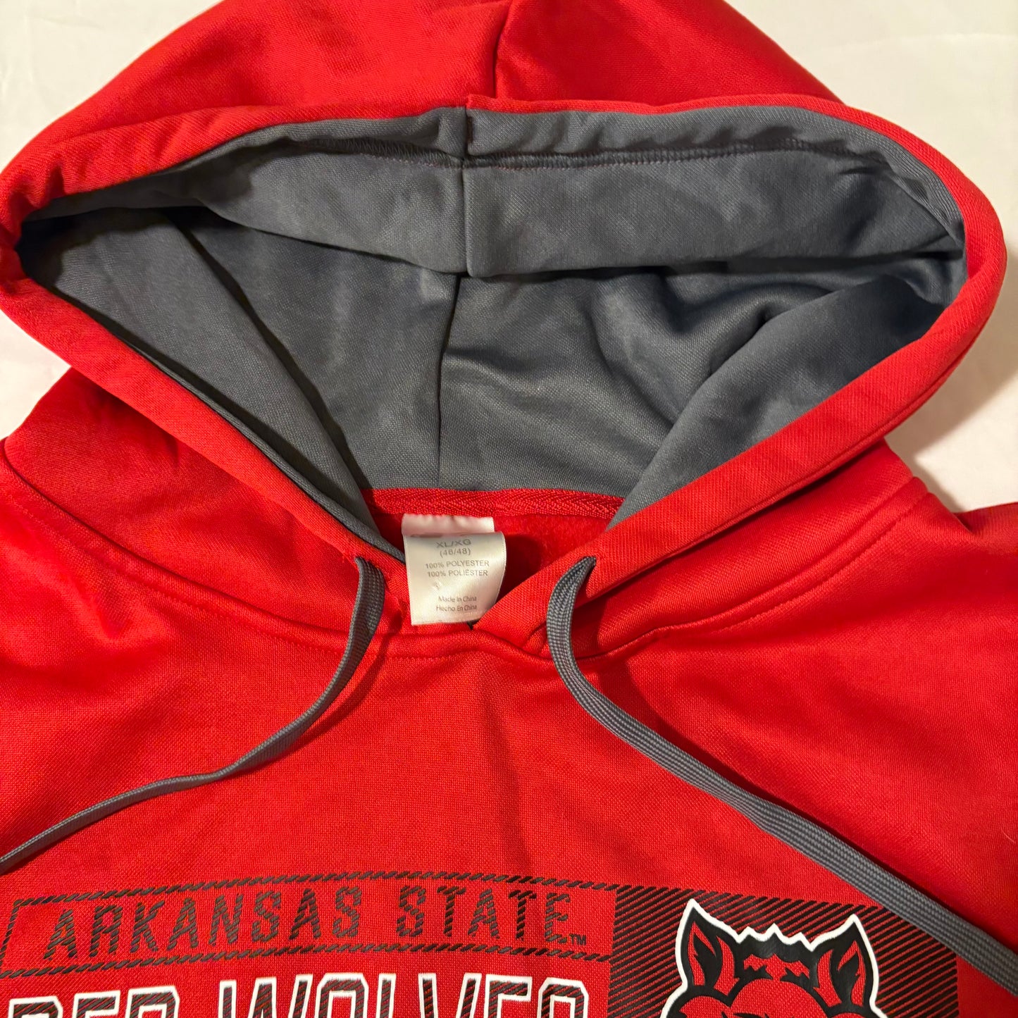 Arkansas State Red Wolves Hoodie XL Russell Athletic Red Pullover Sweatshirt