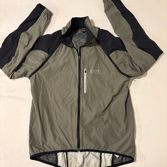 Gore Bike Wear Jacket Men’s K Windstopper Gray Black Zip Cycling Shell KXL
