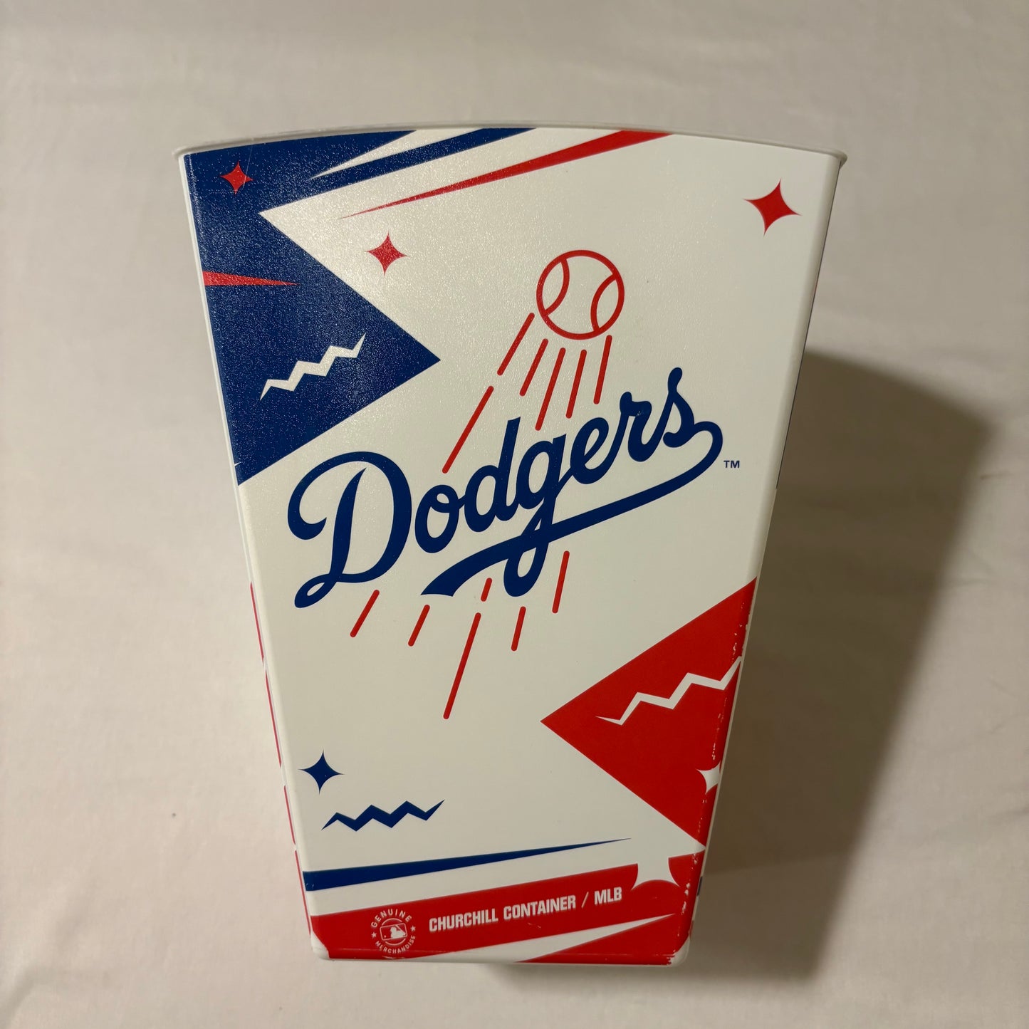 Los Angeles Dodgers Popcorn Bucket Stadium Souvenir Plastic MLB Snack Box