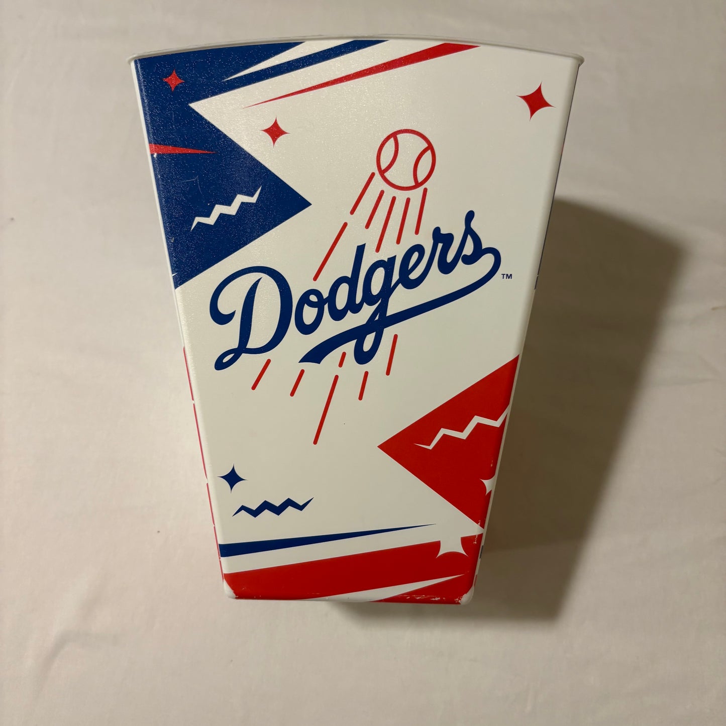 Los Angeles Dodgers Popcorn Bucket Stadium Souvenir Plastic MLB Snack Box