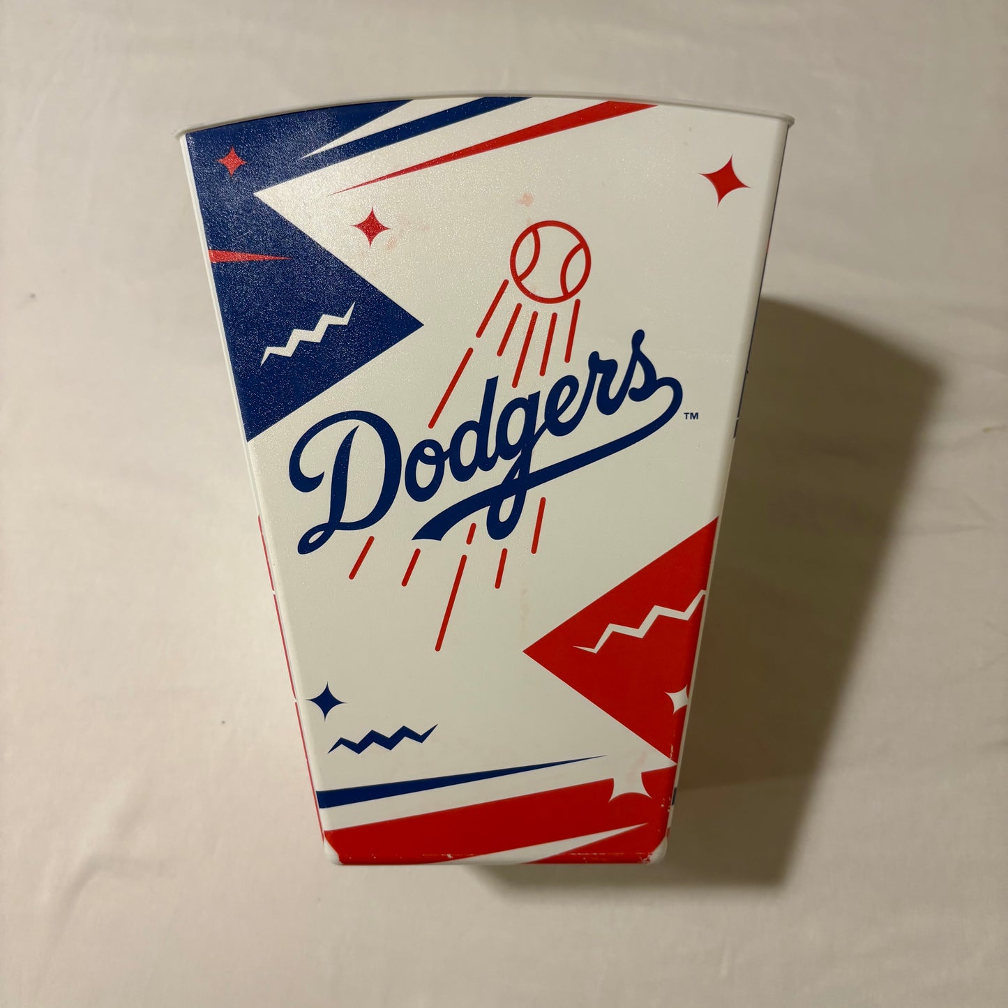 Los Angeles Dodgers Popcorn Bucket Stadium Souvenir Plastic MLB Snack Box