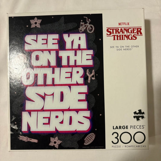 Stranger Things Puzzle 300 Piece Buffalo Games Netflix “See Ya Nerds” Large Pieces