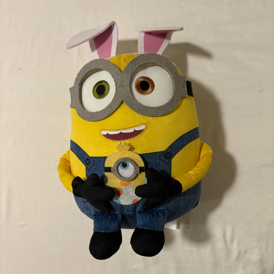 Minions Plush Easter Bunny Kevin Despicable Me Stuffed Toy 12” Holding Egg