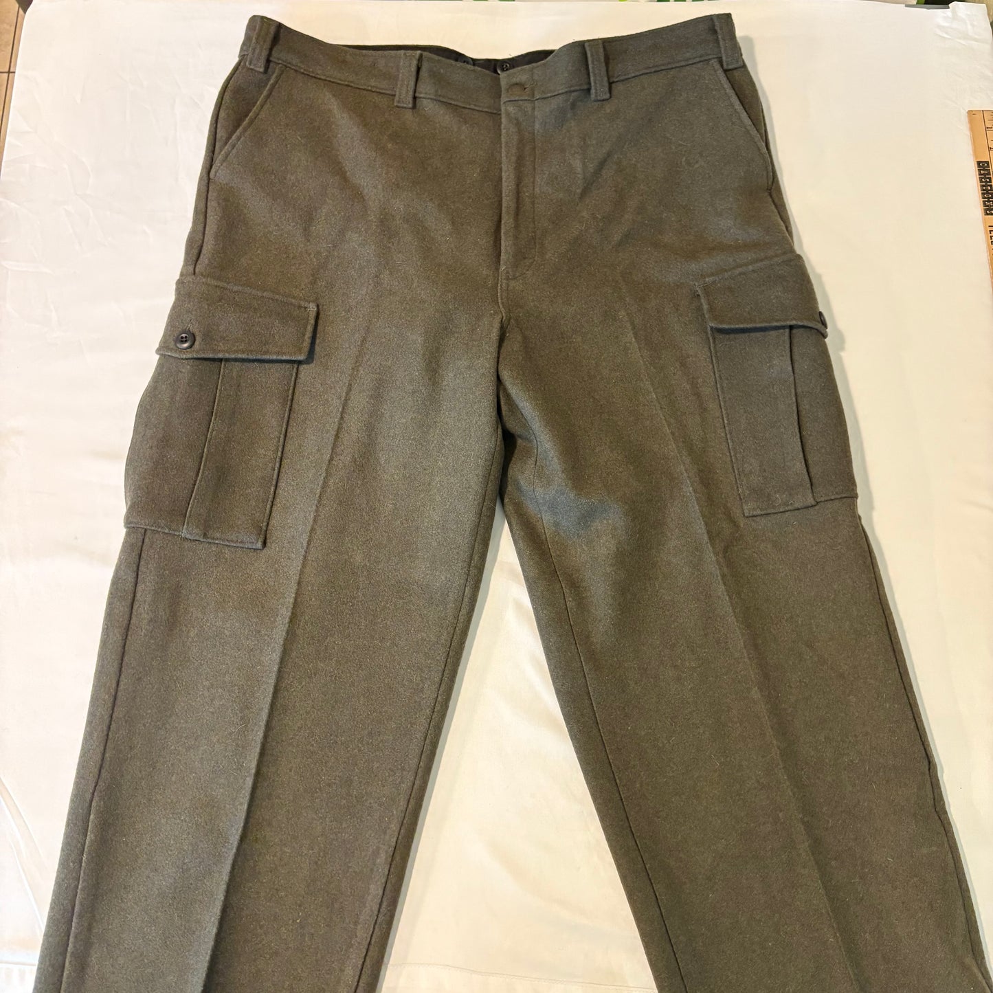 Big Bill Wool Cargo Pants 42x33 Green Workwear Made in Canada Military Style
