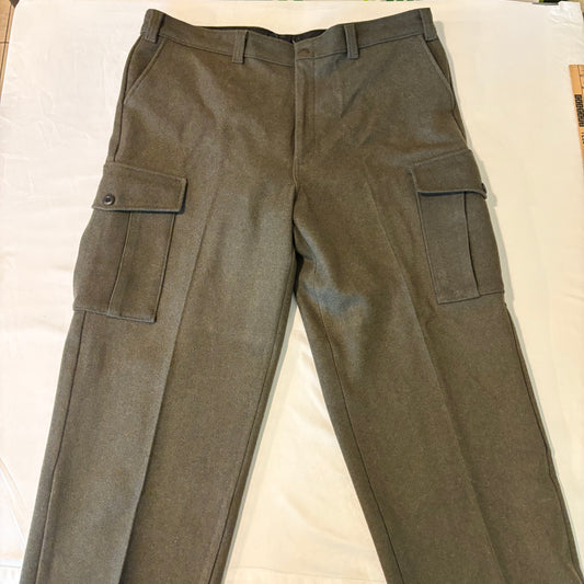 Big Bill Wool Cargo Pants 42x33 Green Workwear Made in Canada Military Style