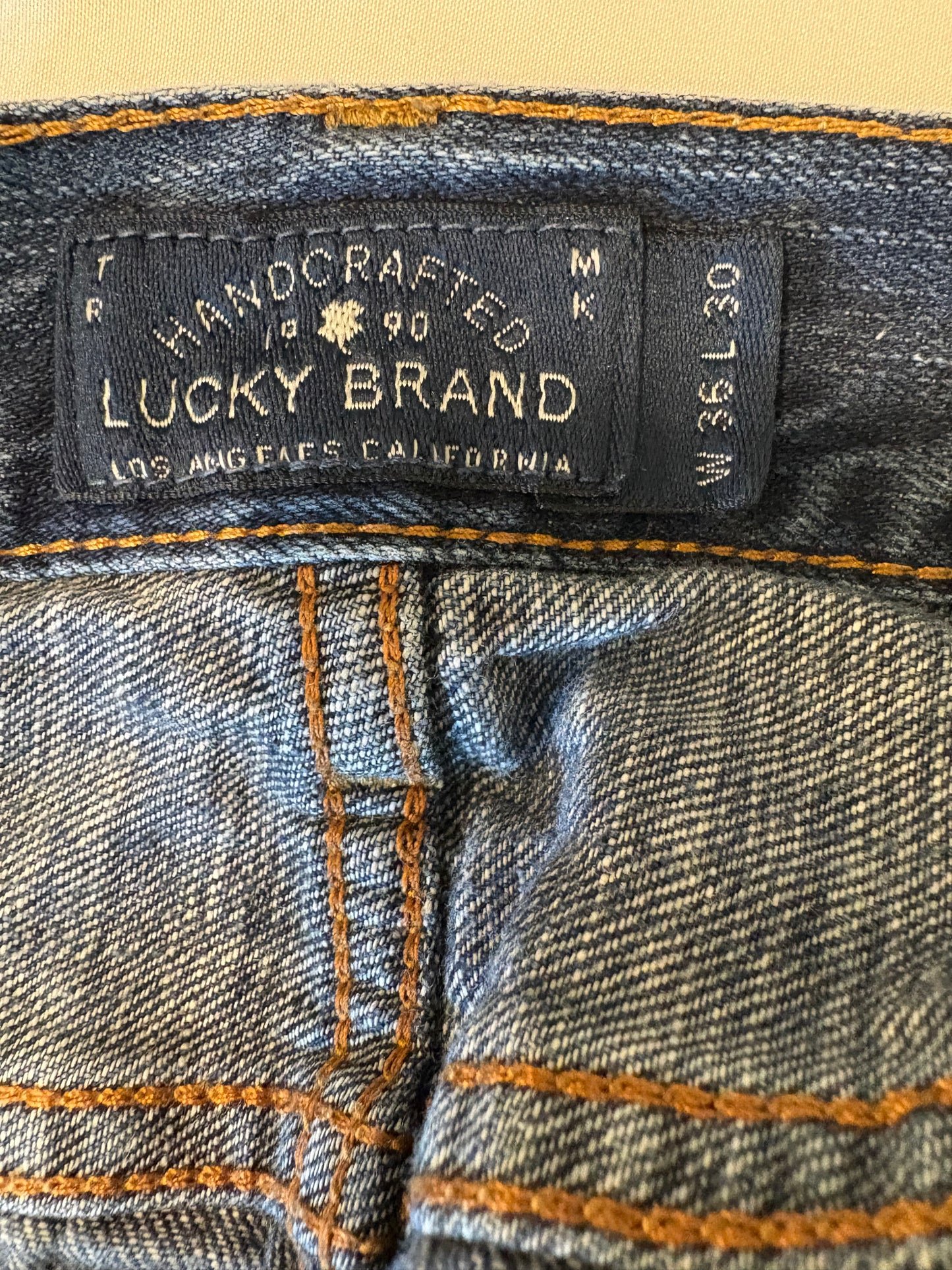 Lucky Brand 363 Vintage Straight Jeans Men’s 36x30 Blue Denim Distressed