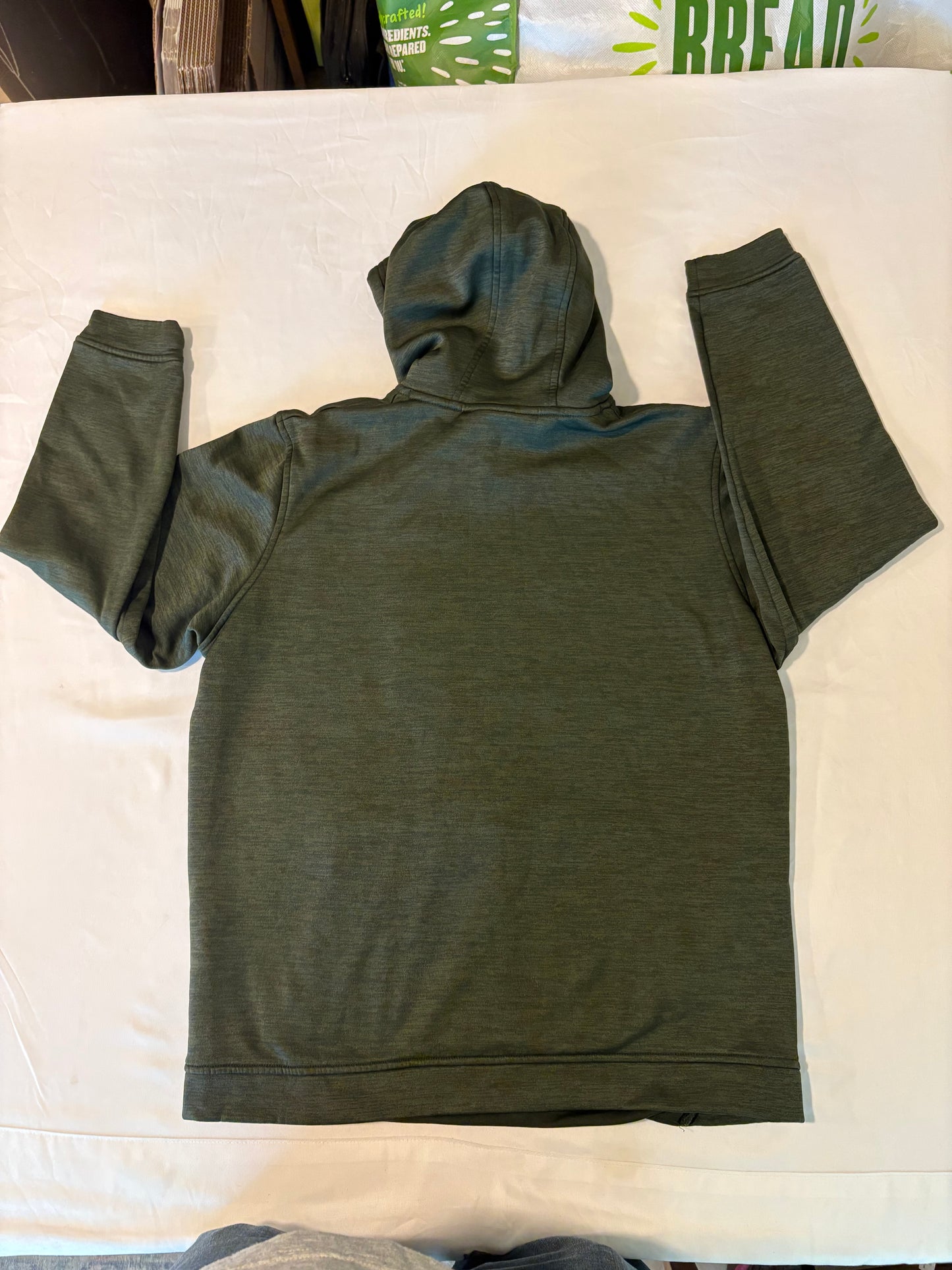 Under Armour ColdGear Hoodie Green Men’s Size M Loose Fit Logo Pullover