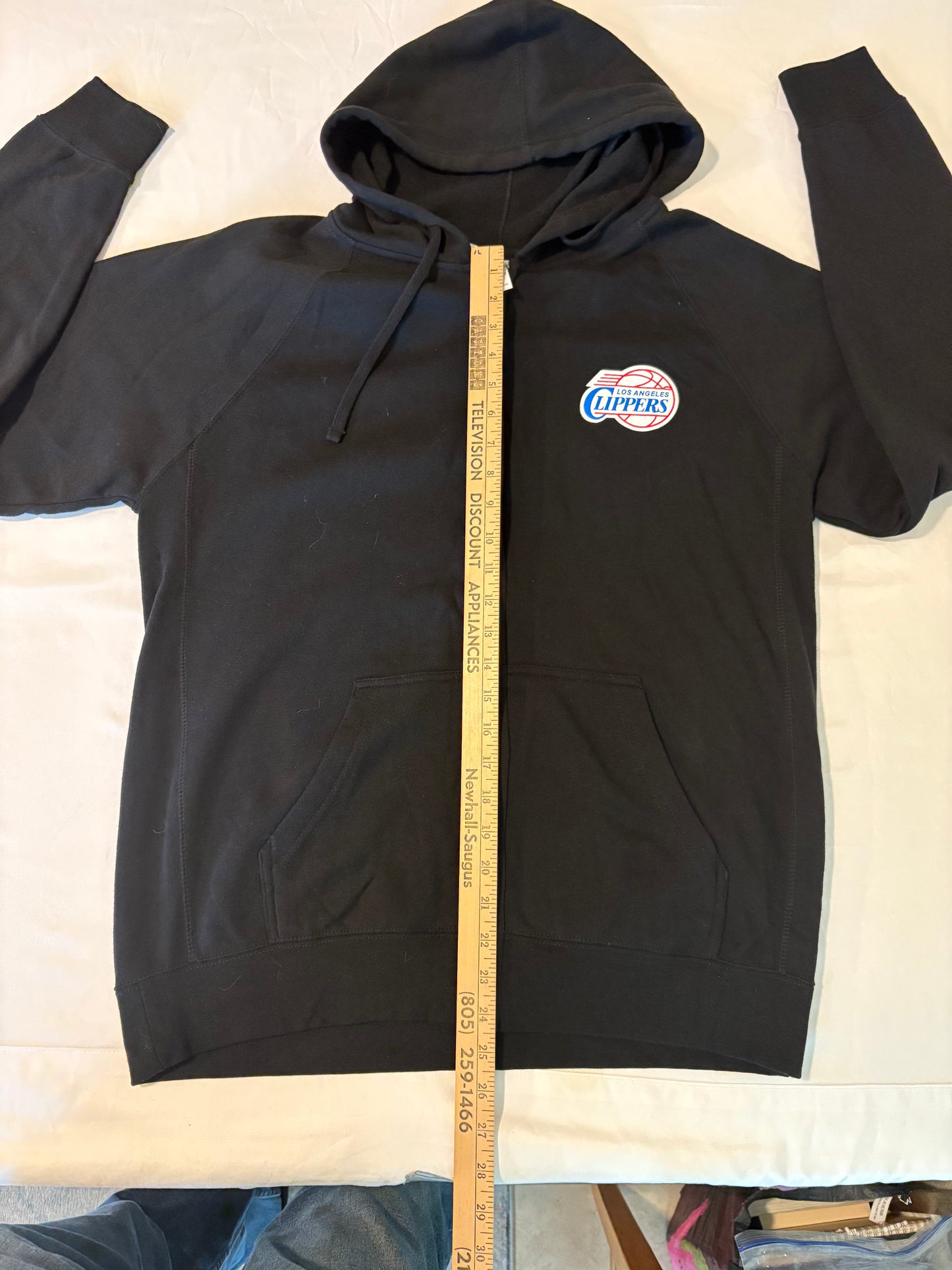 Vintage LA Clippers Lob City Hoodie Large Black Zip Up Sweatshirt NBA Gear