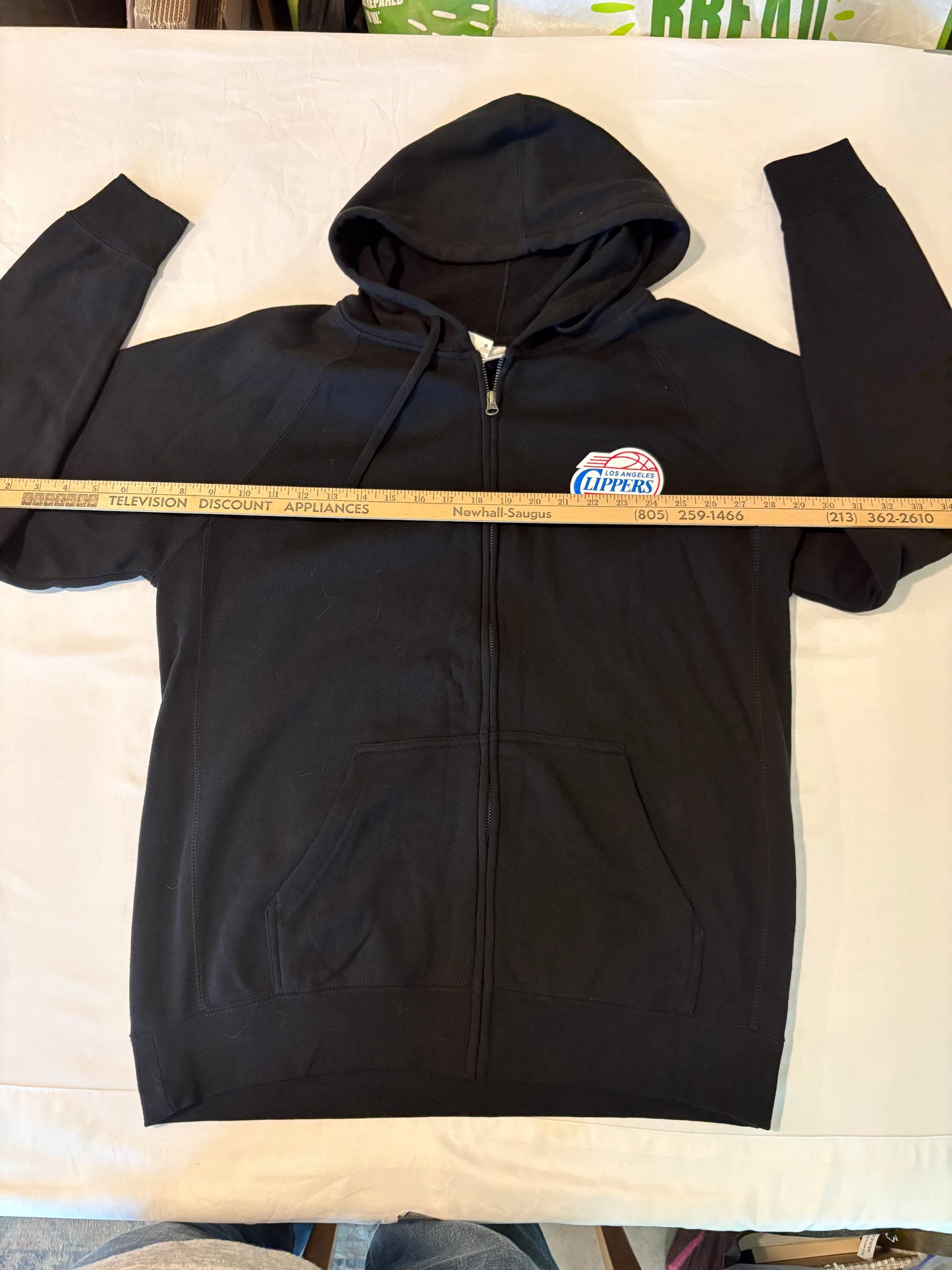 Vintage LA Clippers Lob City Hoodie Large Black Zip Up Sweatshirt NBA Gear