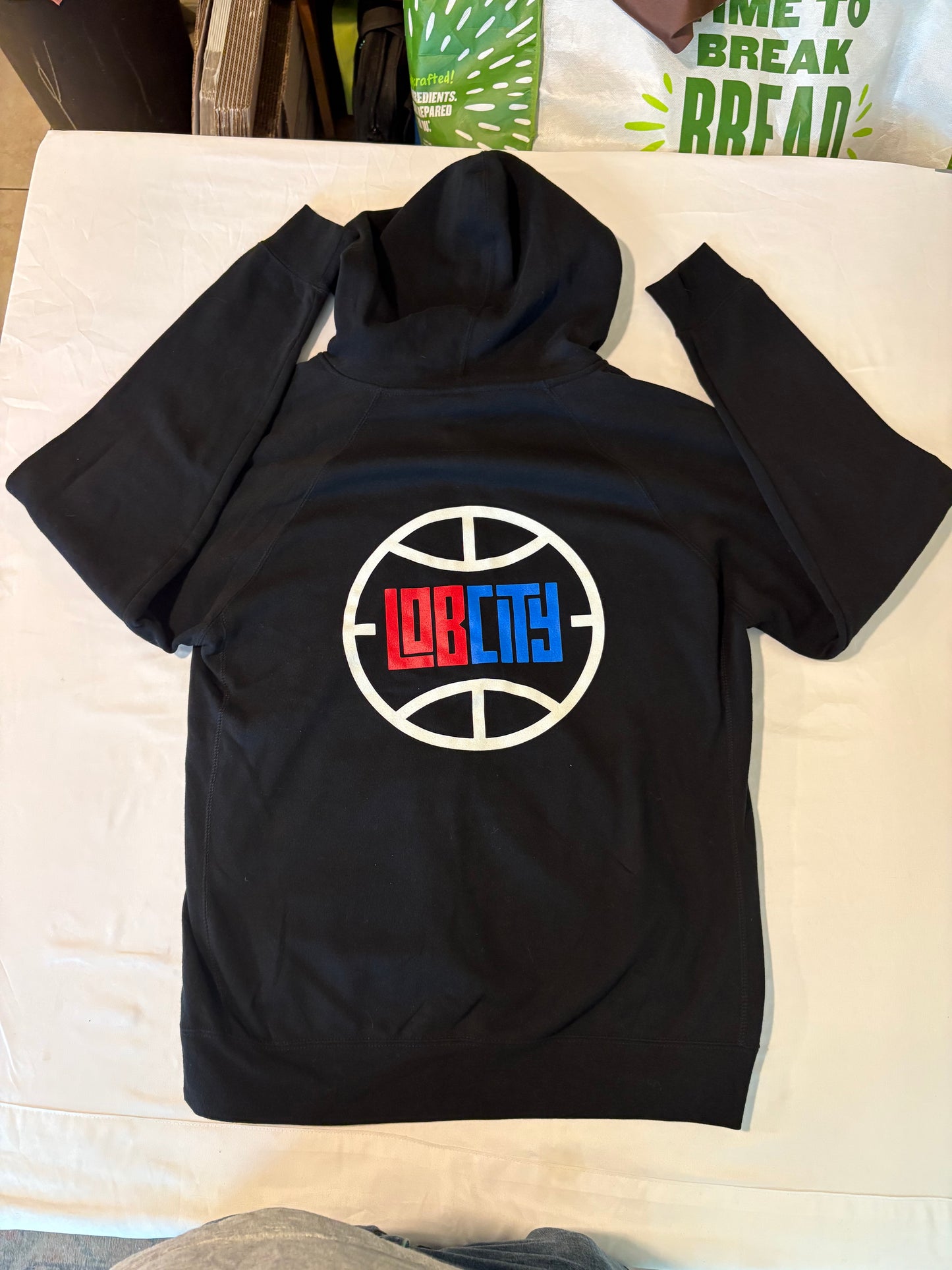 Vintage LA Clippers Lob City Hoodie Large Black Zip Up Sweatshirt NBA Gear