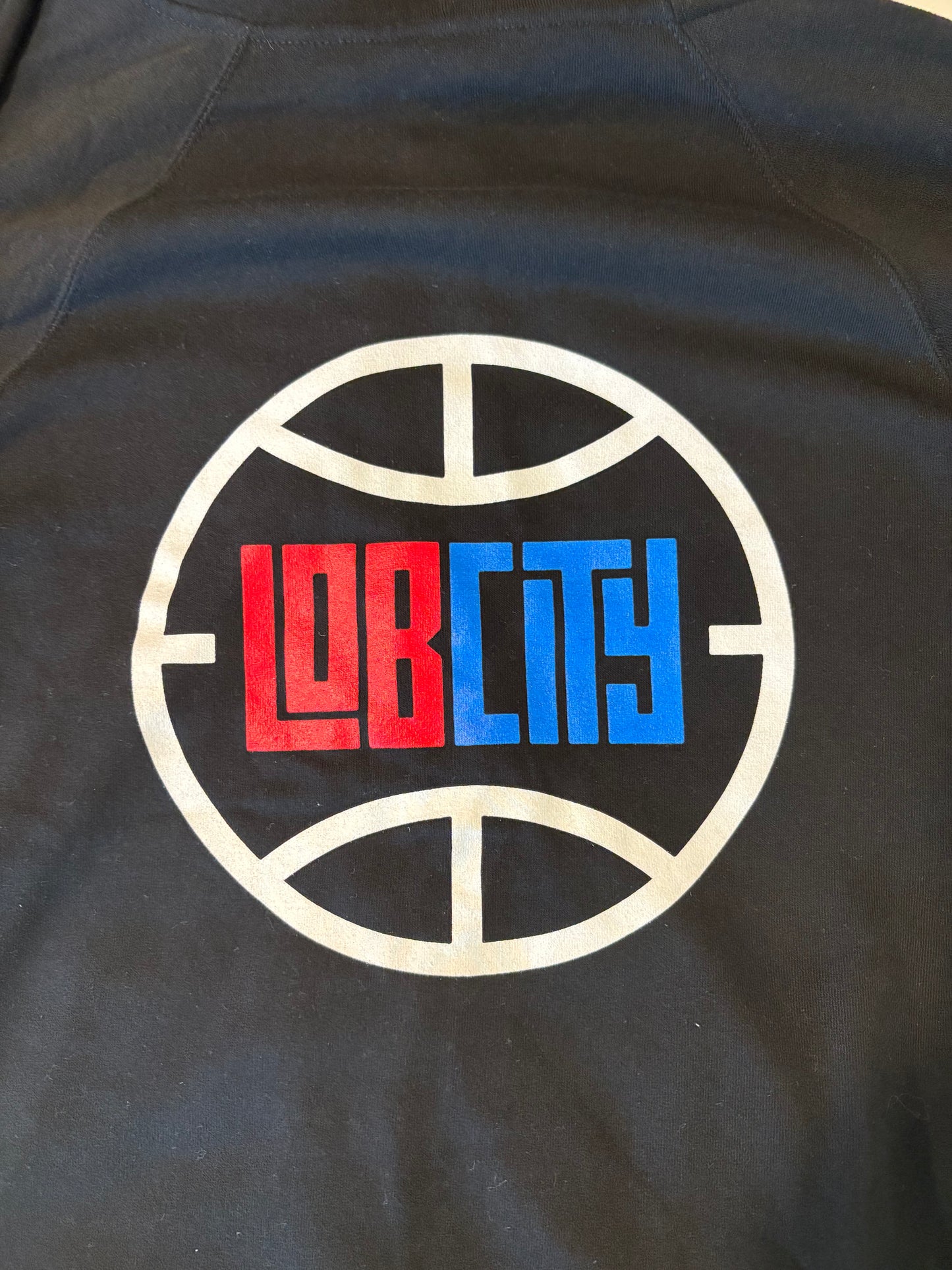 Vintage LA Clippers Lob City Hoodie Large Black Zip Up Sweatshirt NBA Gear