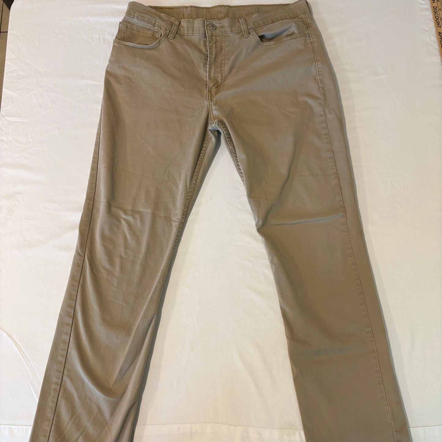 Levi’s 511 Slim Fit Khaki Jeans Pants Men’s W36 L32 Stretch Denim Casual