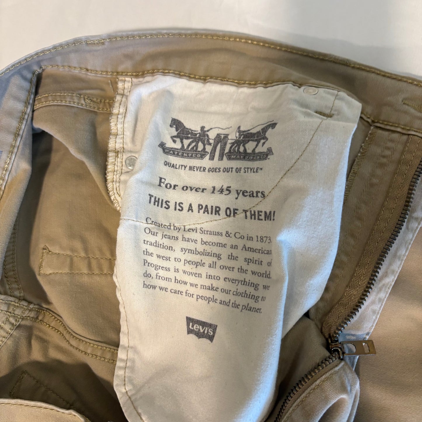 Levi’s 511 Slim Fit Khaki Jeans Pants Men’s W36 L32 Stretch Denim Casual