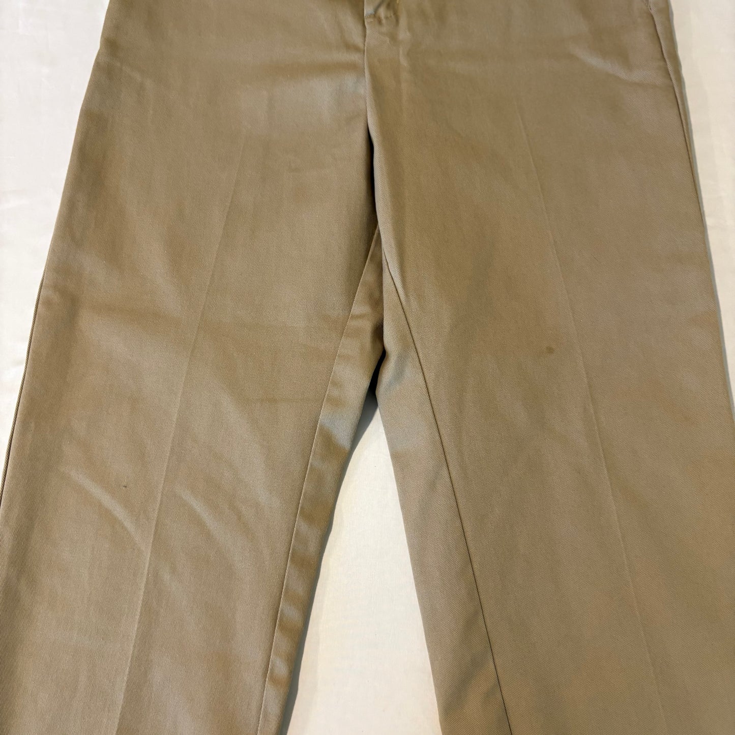Dickies Khaki Work Pants Men’s Size Unknown Flat Front Classic Fit Stain Resistant