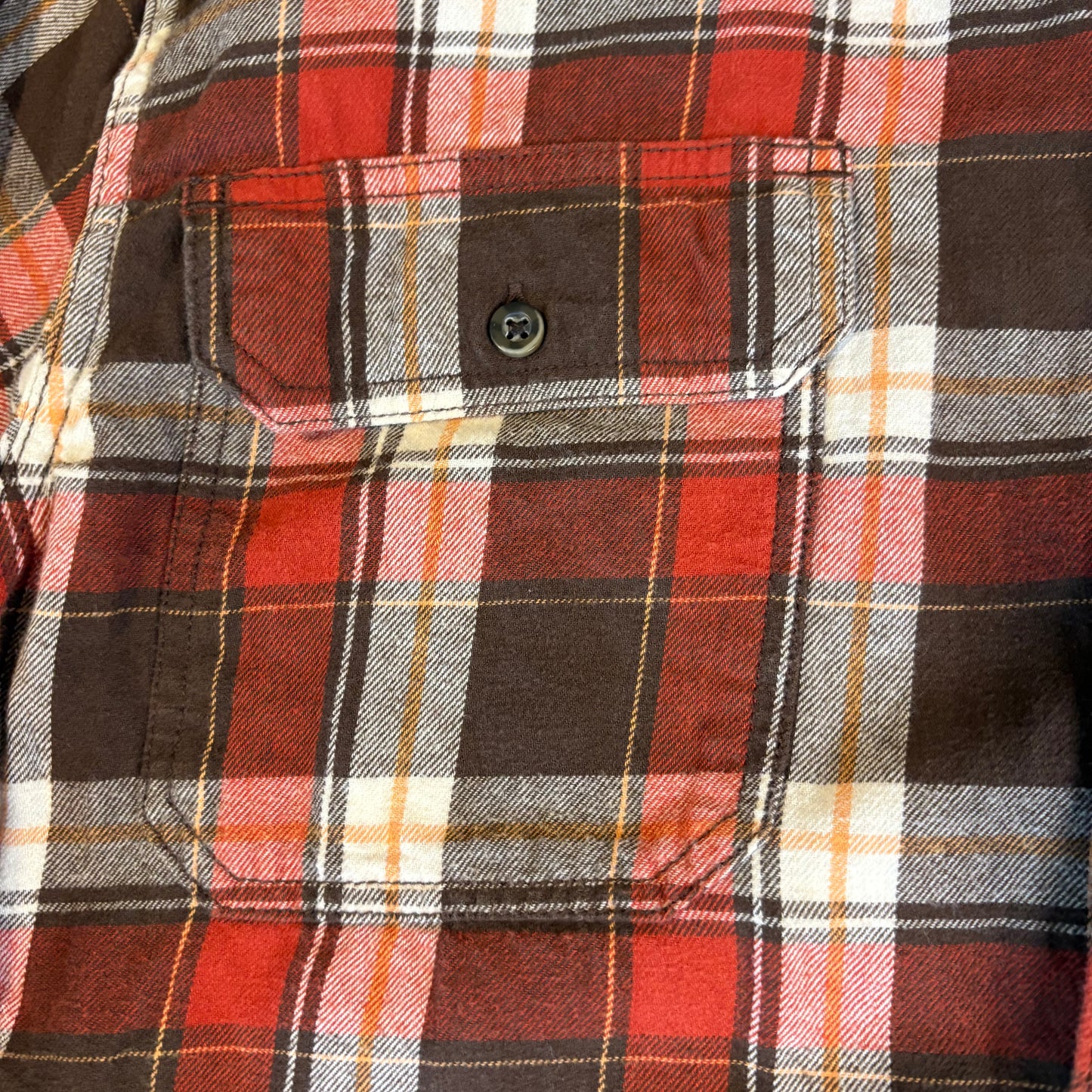 Faded Glory Men's Plaid Button Up Shirt Size 2XL Red Gray Long Sleeve Casual