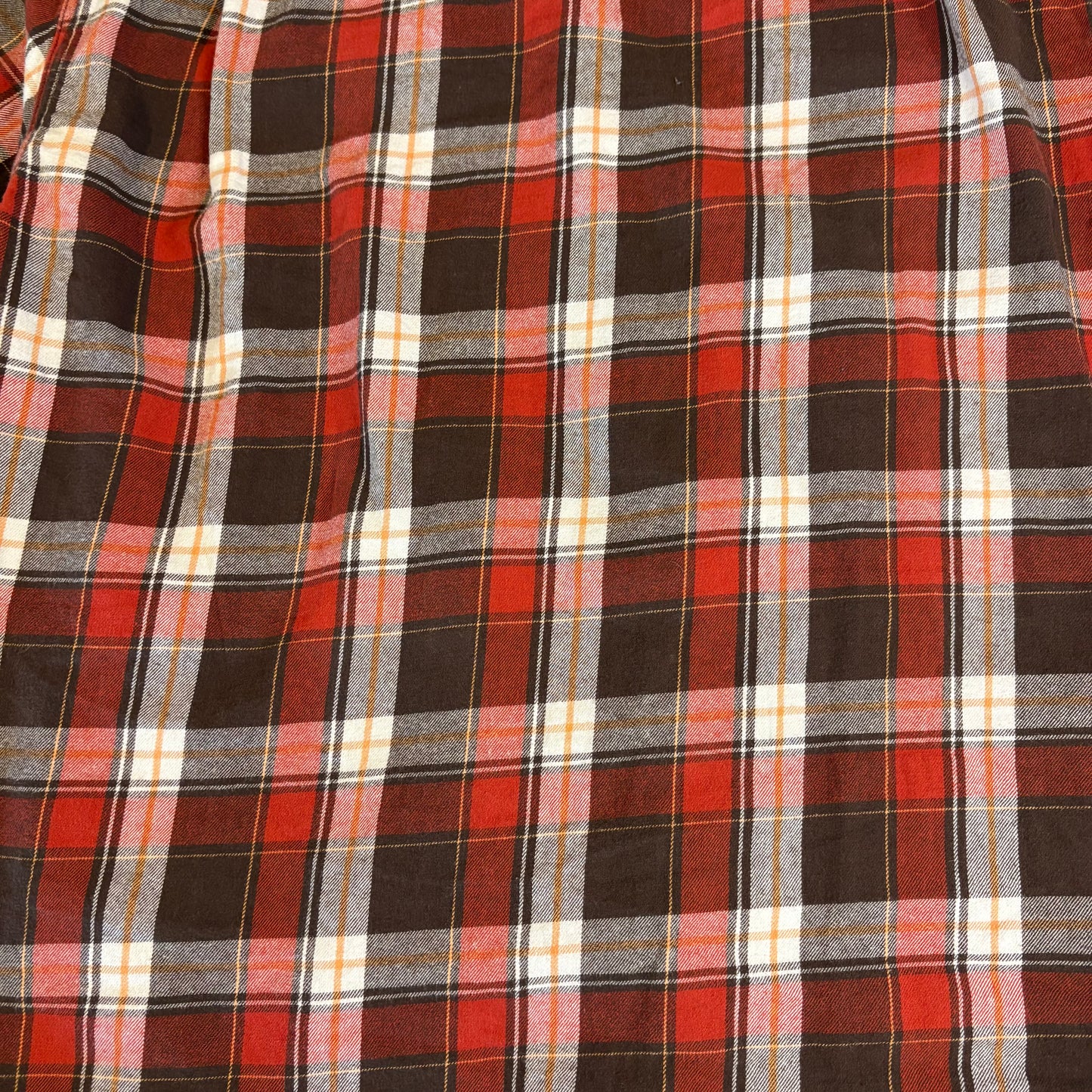 Faded Glory Men's Plaid Button Up Shirt Size 2XL Red Gray Long Sleeve Casual