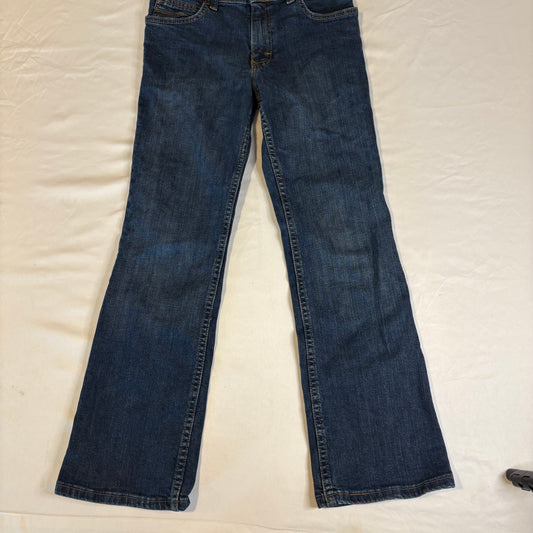 Wrangler Women’s Jeans Size 12 Regular Dark Wash Bootcut Cotton Denim Blue WFS